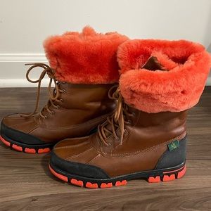 Lauren Ralph Lauren Quinta Leather Boots Size 7